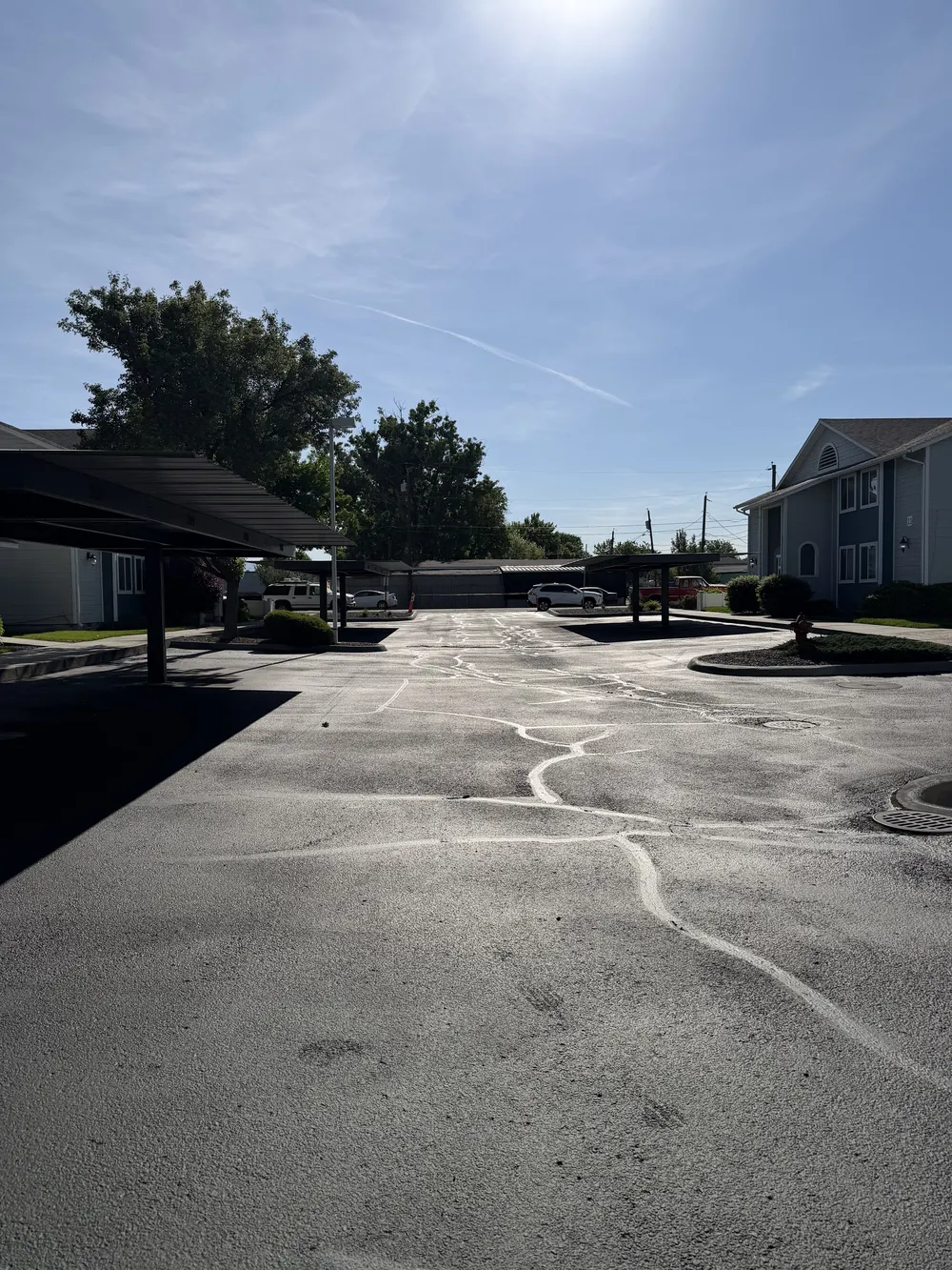 Crack filling process at Cherry Lane